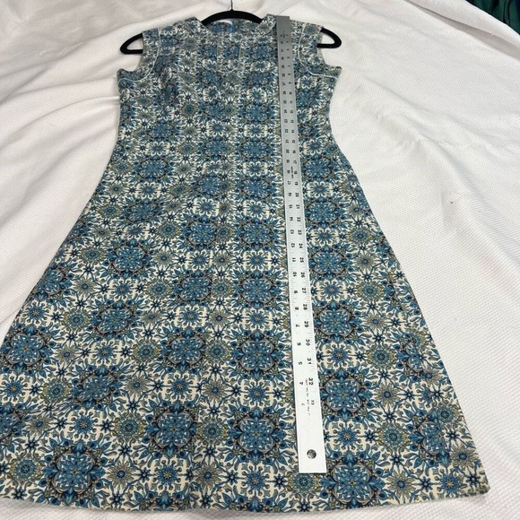 Vintage 1960s Printed Fitted Dress Mod Retro XS‎ Womens - Picture 4 of 7